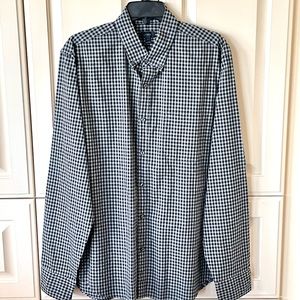 J. Crew Black/Gray Checkered Button Down Shirt